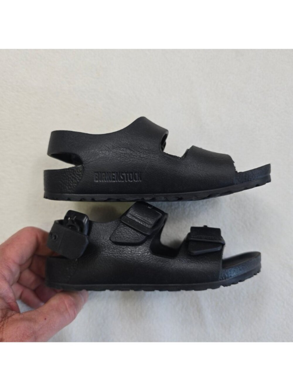 Birkenstock Toddler Size 26 Unisex Sandals Black Double Strap EVA - Picture 4 of 7